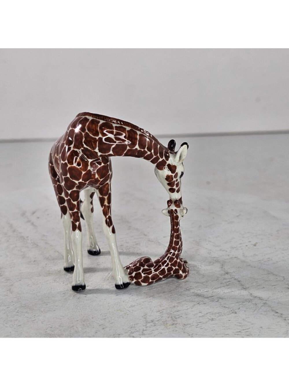 Northern Rose Porcelain Giraffe With Baby Miniature Figurine Little Critterz - Picture 6 of 8